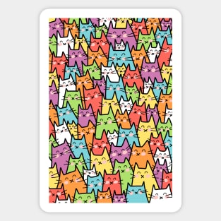 Cat Party - Colorful Sticker